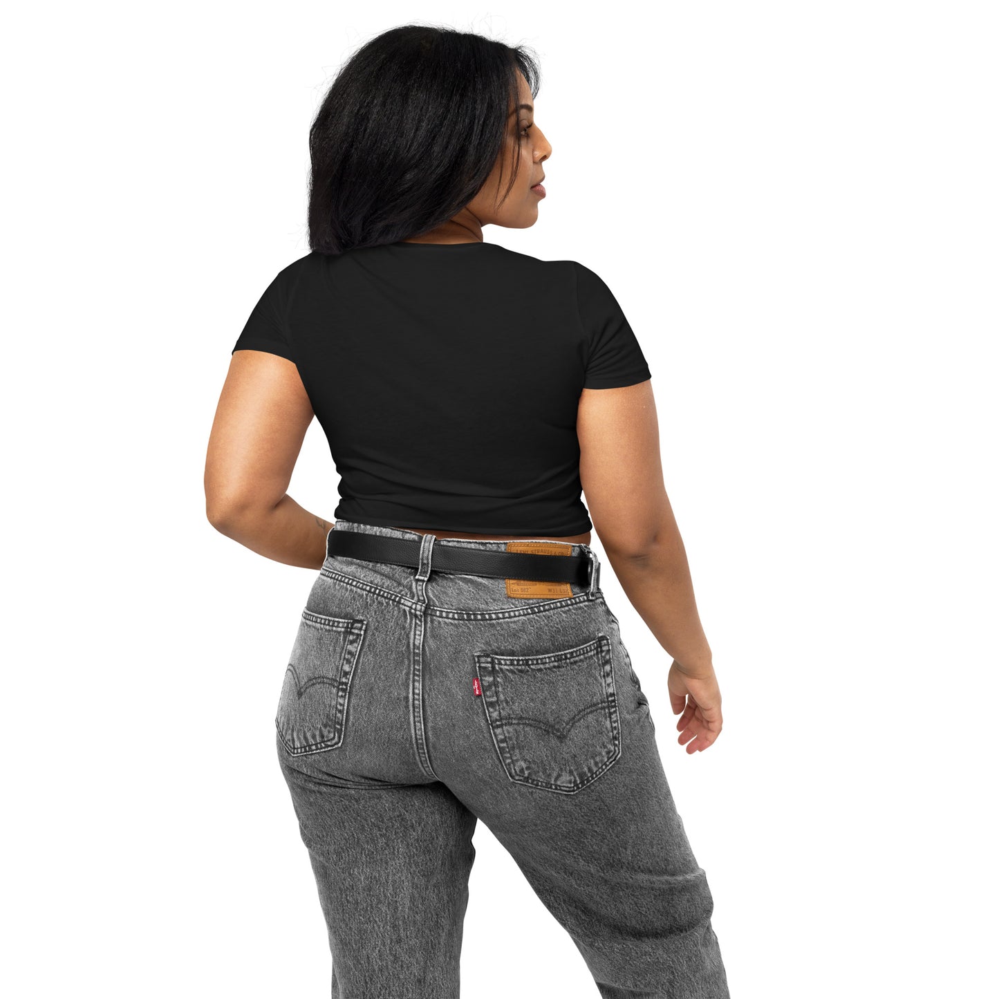 Ding Ding Embroidered Crop Tee