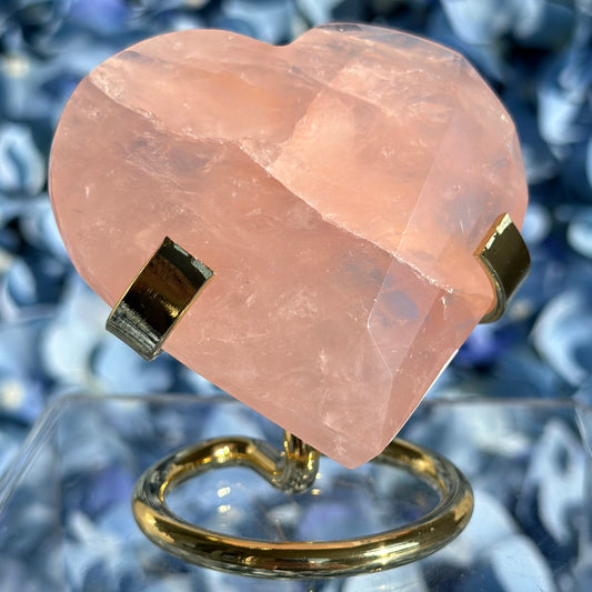 Faceted Rose Quartz Heart RF3