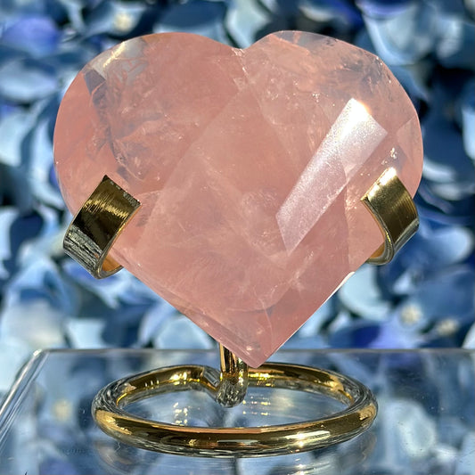 Faceted Rose Quartz Heart FR8