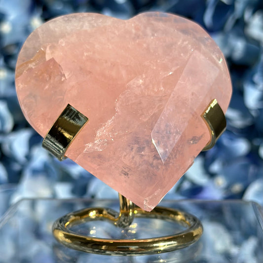 Faceted Rose Quartz Heart RF9